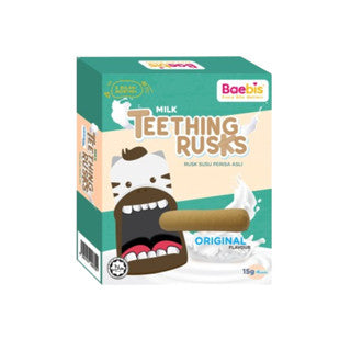 Baebis Milk Teething Rusks - Original - 6M+ (Expiry 11-01-2026)