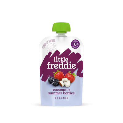 Little Freddie Puree - Organic Velvety Coconut & Summer Berries 100g - 6M+ (Expiry 28-06-2025)