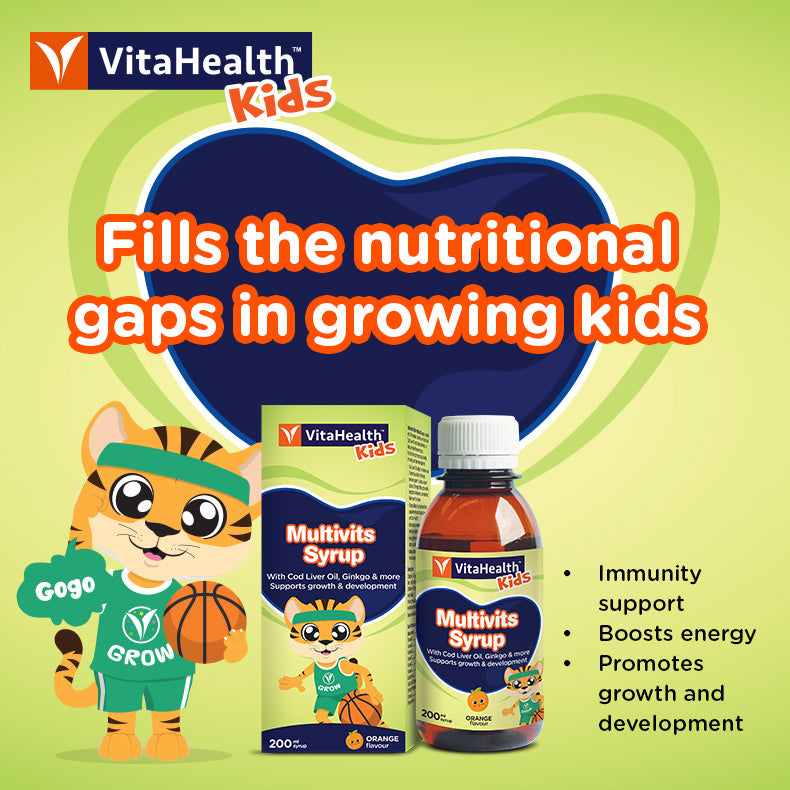 Vitahealth Kids Multivits Syrup With Cod Liver Oil & Ginkgo >1Y+ (Expi ...