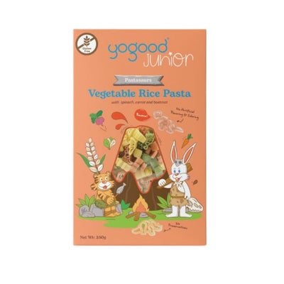 Yogood Junior Vegetable Rice Pasta - Pastasaurs 10M+ (Expiry 23-06-2026)