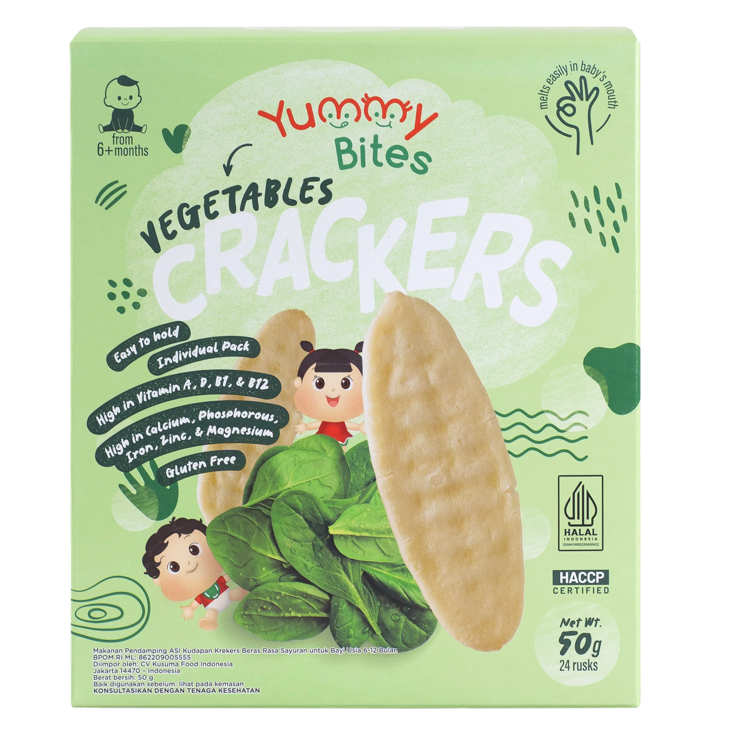Yummy Bites - Vegetable Baby Rice Rusks 6M+ (Expiry 20-10-2024)