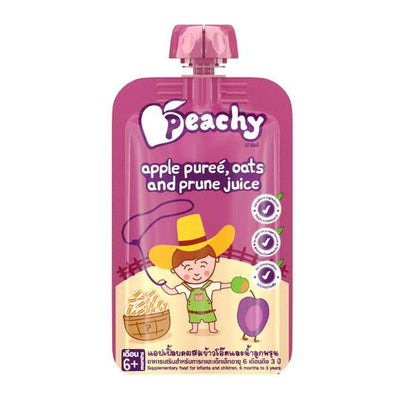 Peachy Apple, Oats & Prune Puree Pouch 6M+