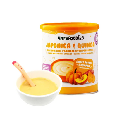 Natufoodies Organic Rice Cereal - Sweet Potato & Pumpkin 6M+