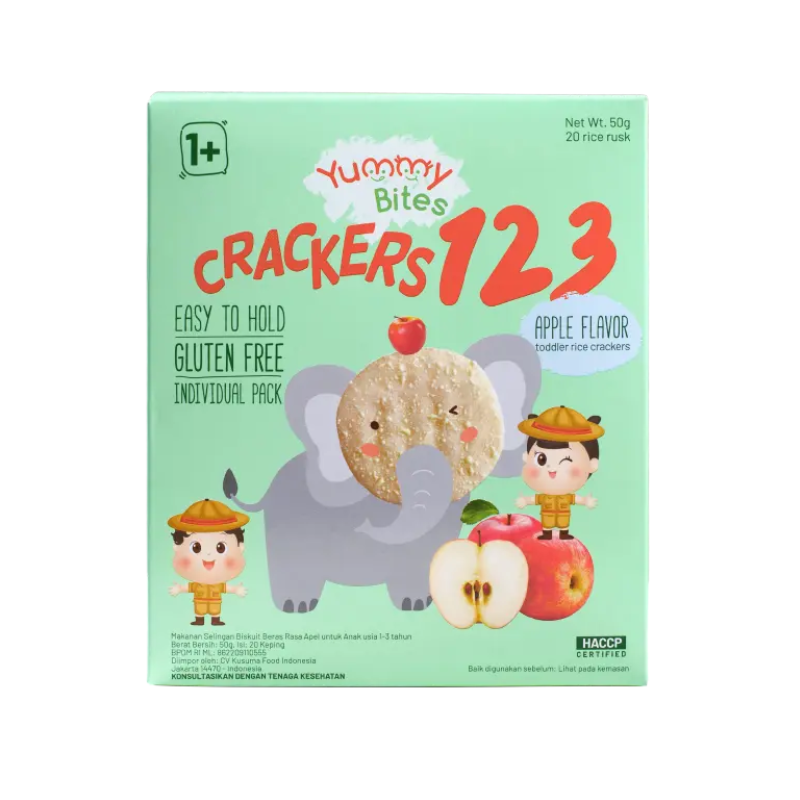 Yummy Bites Crackers 123 - Apple 12M+ (Expiry 01-10-2024)