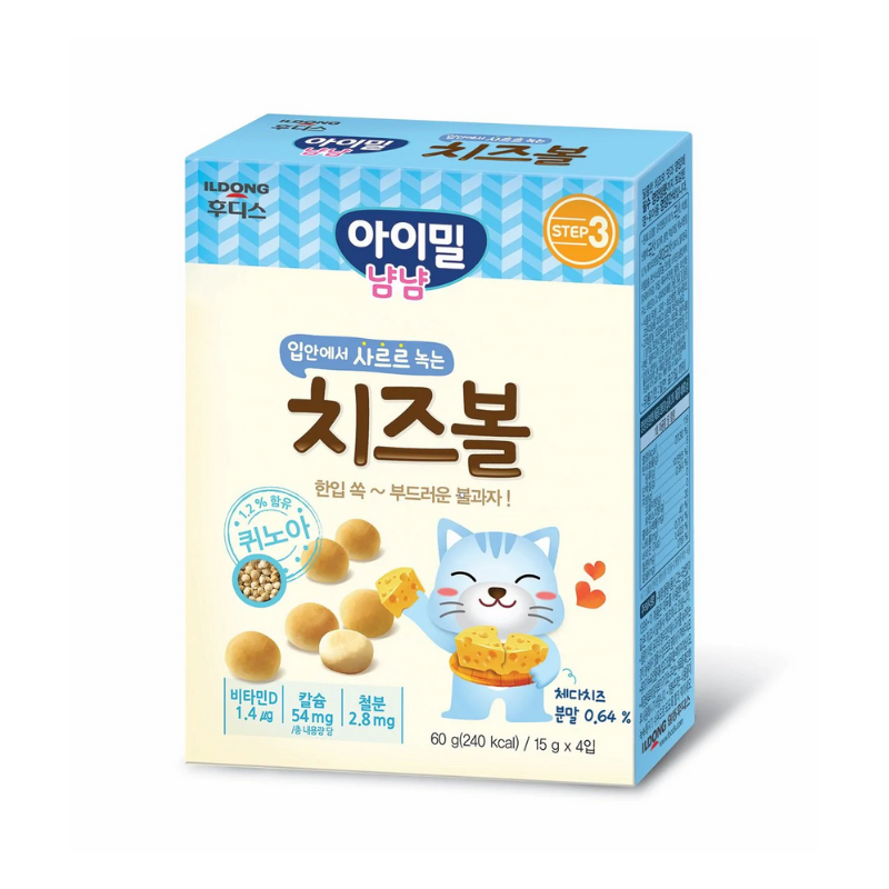 ILDong Agimeal Yumyum Cheese Ball Cookies 7M+ (Expiry 05-09-2024)