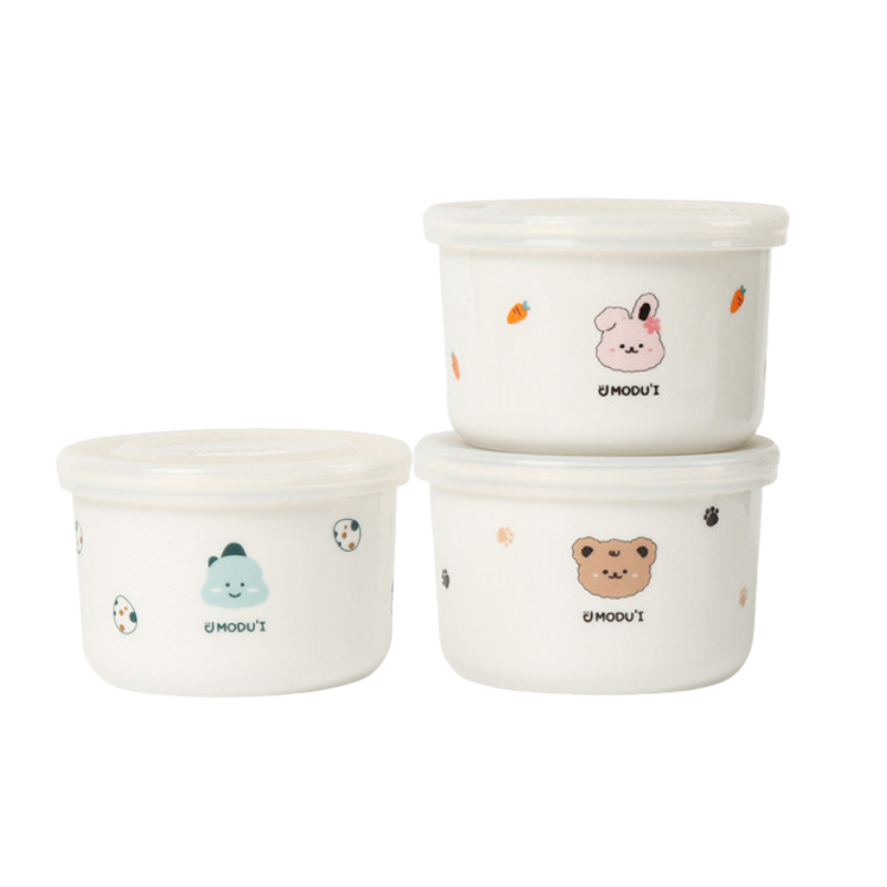 Modu'i Ceramic Container - Bear / Bunny / Dino – E-Essential SG